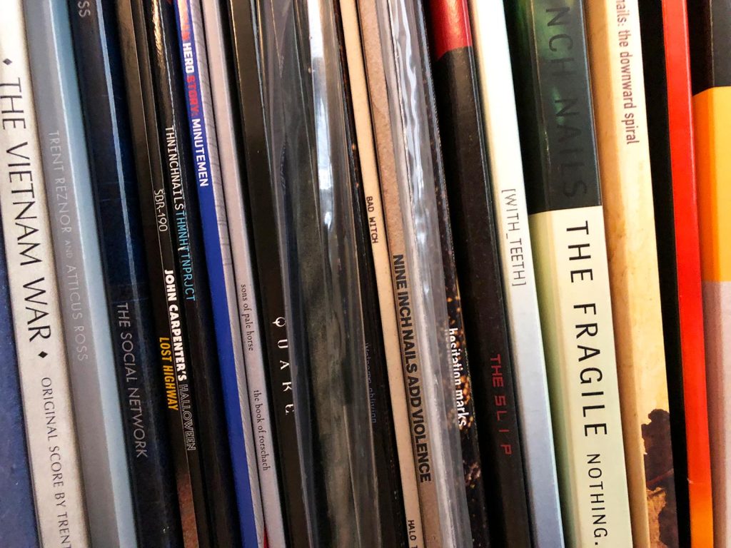 My record collection, half of which is Nine Inch Nails