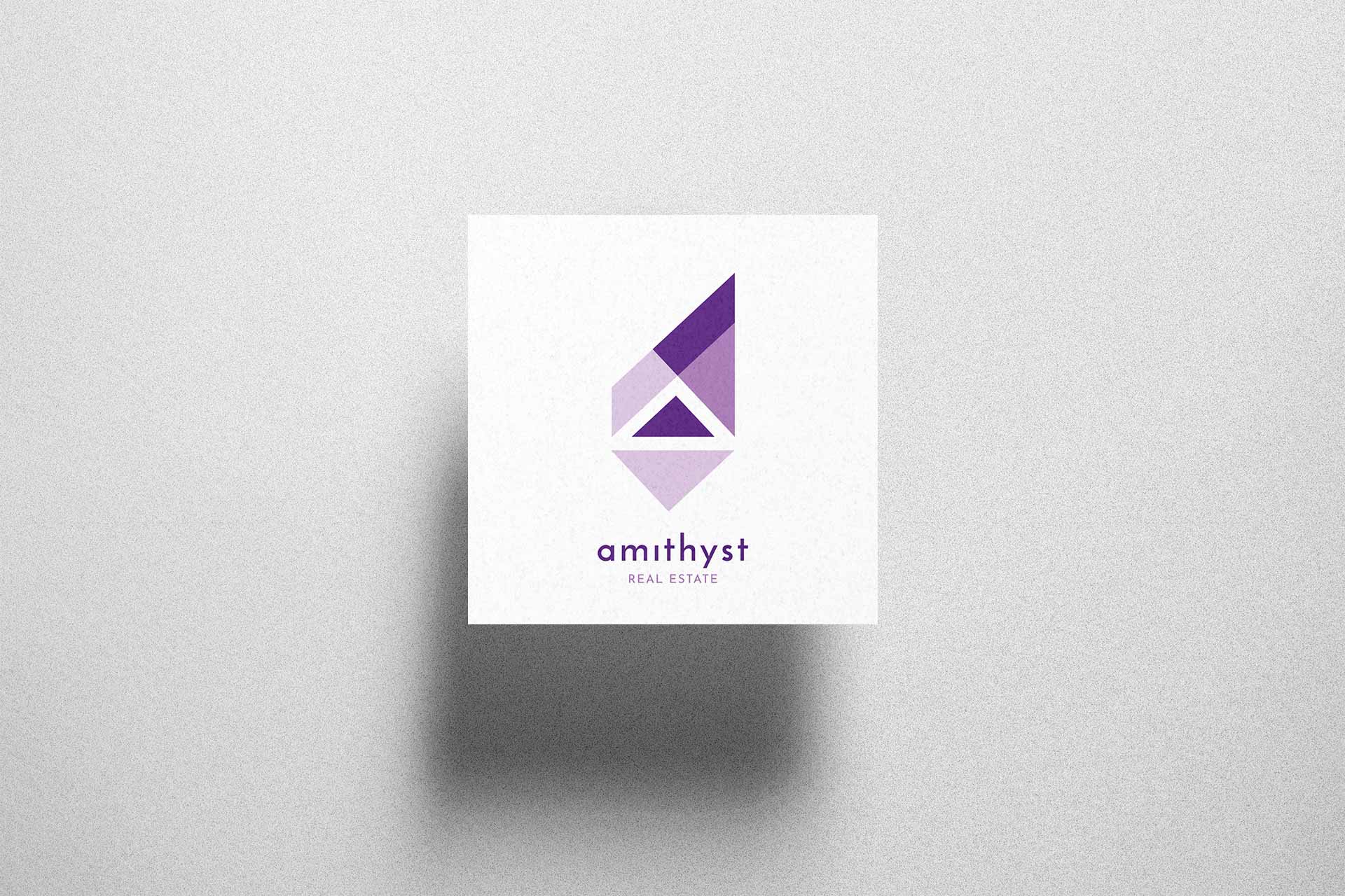 Amithyst Real Estate logo mockup
