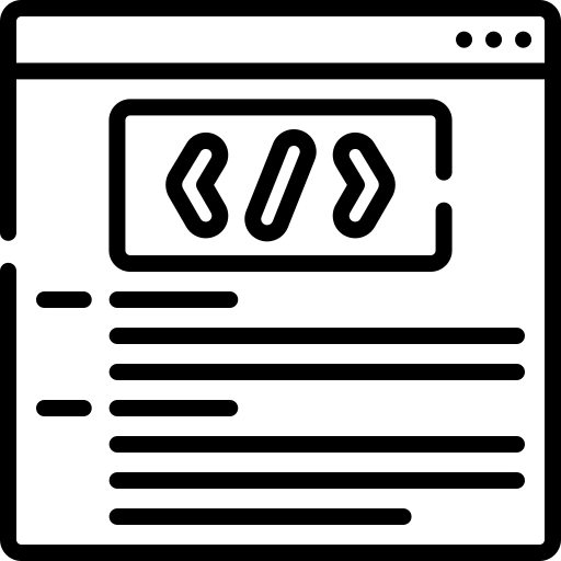 Coding line icon