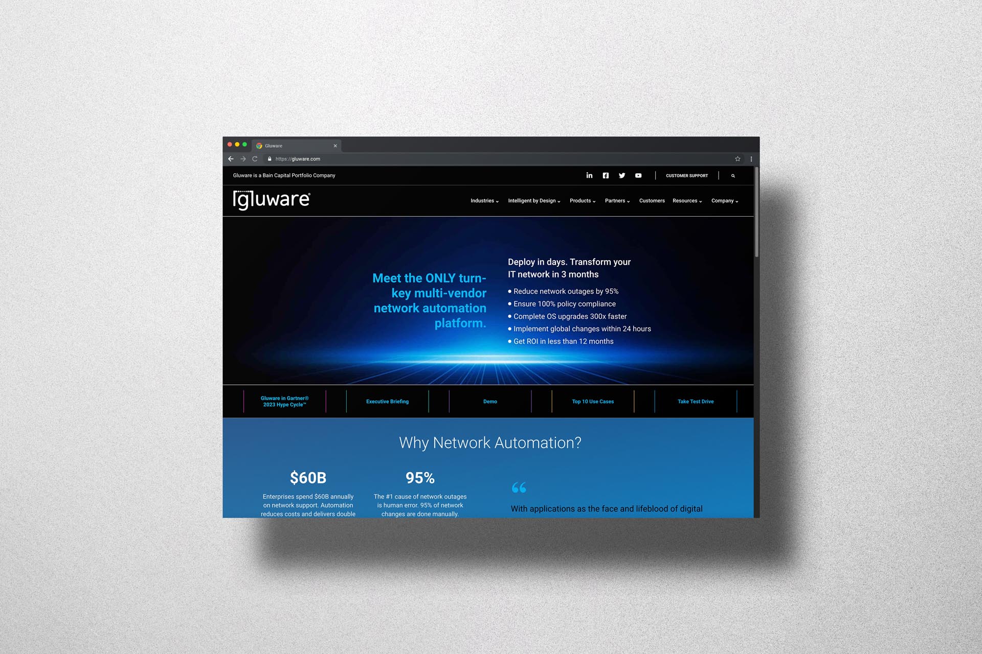 Gluware home page