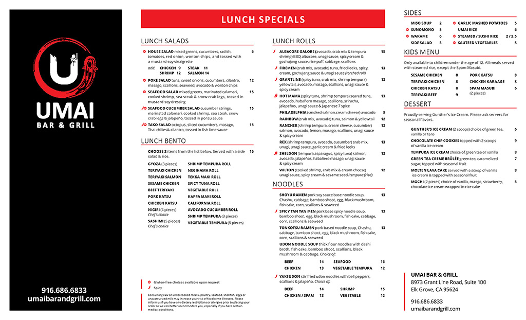 Umai Roll Fold Menu